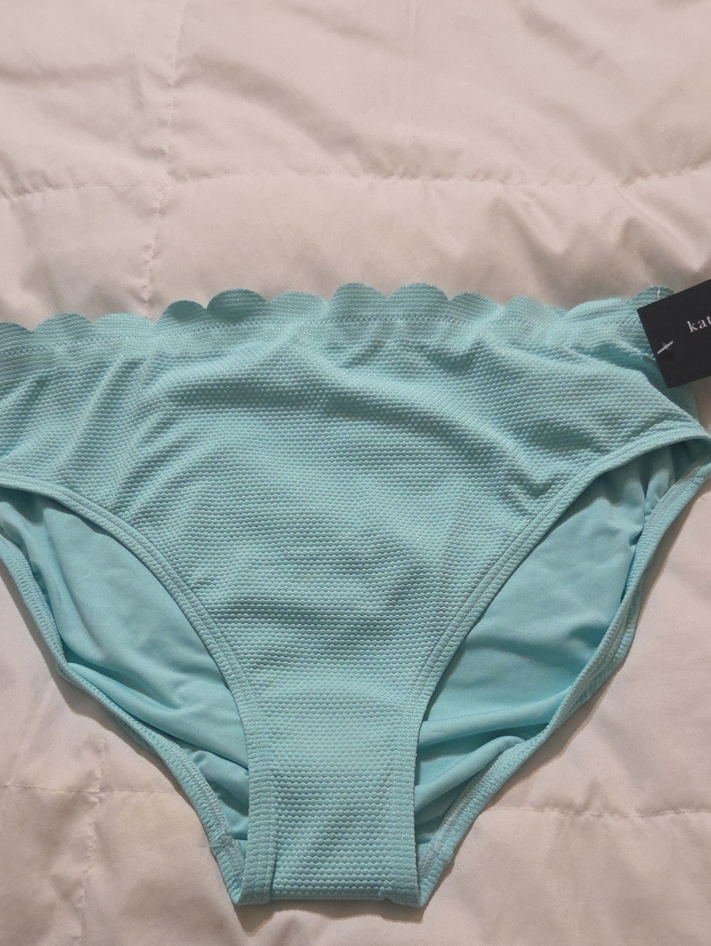 kate spade Scalloped Bikini Bottom in Light Aqua